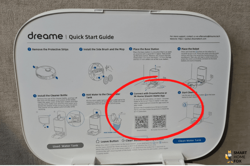 The QR code to be scanned is circled.